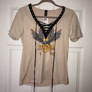 Windsor Velvet Tie-Up T-Shirt